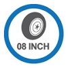 Roues de 8 pouces